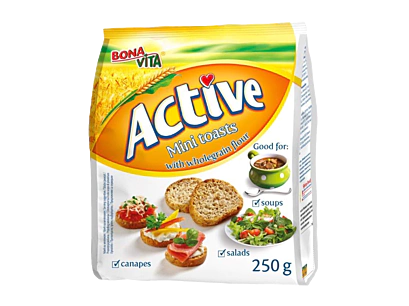 ACTIVE MINI TOASTY S CELOZRNNOU MÚKOU 250G